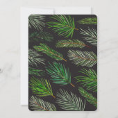 Pine tree branch typografie moderne kerst aankondiging (Achterkant)