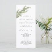 Pine Tree Branch Winter Wedding Programma (Staand voorkant)