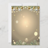 Pine Tree Branches Balls Black Christmas Company Kaart (Achterkant)
