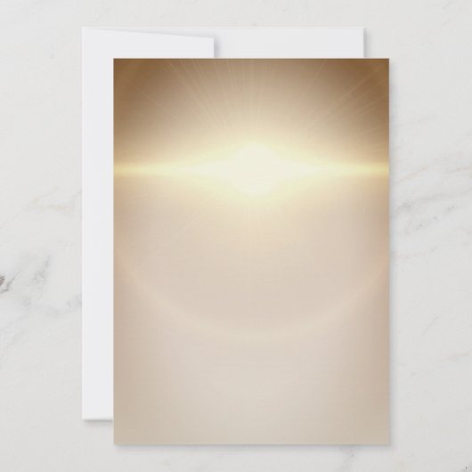 Pine Tree Branches, Balls, Bow Gold Kerstparty Kaart (Achterkant)