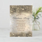 Pine Tree Branches, Balls, Gold Kerstmis Kaart (Staand voorkant)