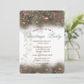 Pine Tree Branches, Balls, lampjes, kerstfeest Kaart (Staand voorkant)