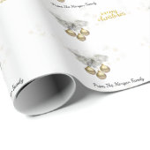 Pine Tree Branches, Balls Merry Kerstmis Cadeaupapier (Rol Hoek)