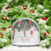 Pine Tree Branches Candy, Our First Christmas Sneeuwbol (Kerstmis)