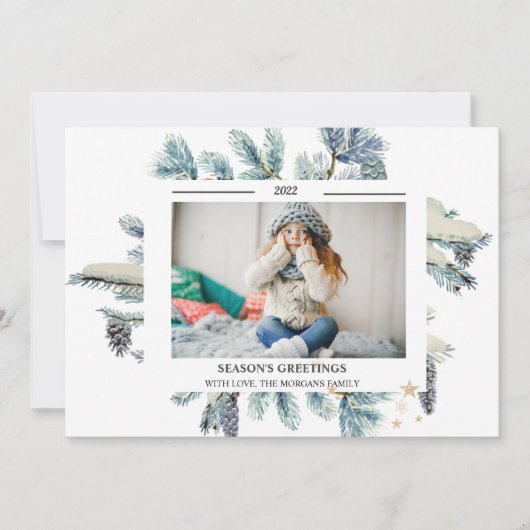 Pine Tree Branches Foto SEASON'S GREETINGS (Voorkant)