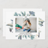 Pine Tree Branches Foto SEASON'S GREETINGS (Voorkant / Achterkant)