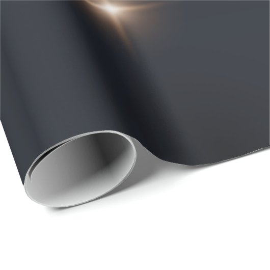 Pine Tree Branches, kerstbalken zwart Cadeaupapier (Rol Hoek)