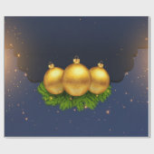 Pine Tree Branches kerstballen Cadeaupapier (Vlak)