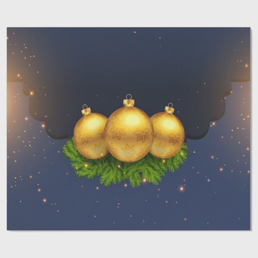 Pine Tree Branches kerstballen Cadeaupapier (Vlak)