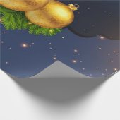 Pine Tree Branches kerstballen Cadeaupapier (Hoek)