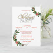 Pine Tree Branches met kerstfeest Kaart (Staand voorkant)