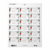 Pine Tree Branches, Poinsettia Etiket (Full Sheet)