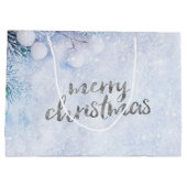 Pine Tree Branches, sneeuw Groot Cadeauzakje (Achterkant)