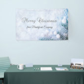 Pine Tree Branches, sneeuw Spandoek (Beurs)