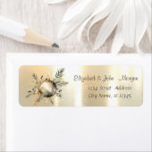 Pine Tree Branches Waterverf Kerstbal Etiket (Insitu)