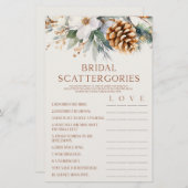 Pine Tree Bruids Scattergories Vrijgezellenfeest s Briefpapier (Voorkant / Achterkant)