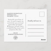 Pine Tree Business Logo Zakelijke vakantie Briefkaart (Achterkant)