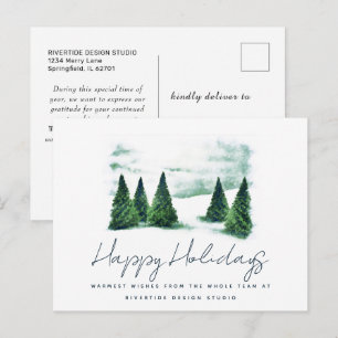 Pine Tree Business Logo Zakelijke vakantie Briefkaart