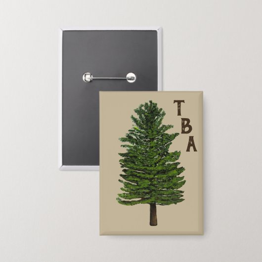 Pine Tree Button (Voorkant / Achterkant)