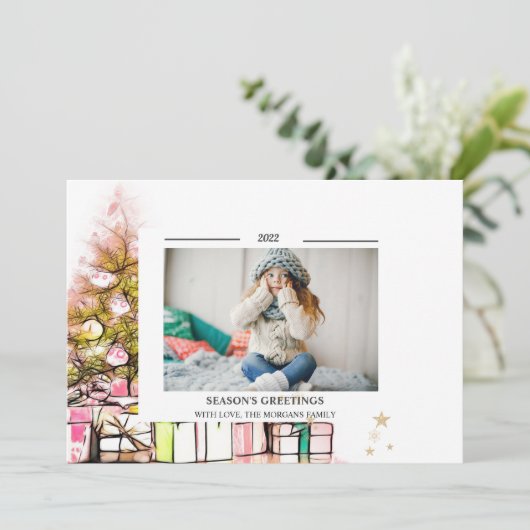 Pine Tree-Cadeaus Foto SEIZOENMONTAGES (Staand voorkant)