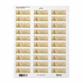 Pine Tree Cats,Gouden Glitterende Bokeh Etiket (Full Sheet)