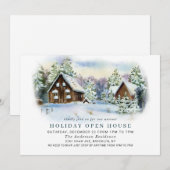 Pine Tree CHRISTMAS HOLIDAY OPEN HOUSE Kaart (Voorkant / Achterkant)