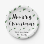 Pine Tree Christmas thema papier bord (Voorkant)