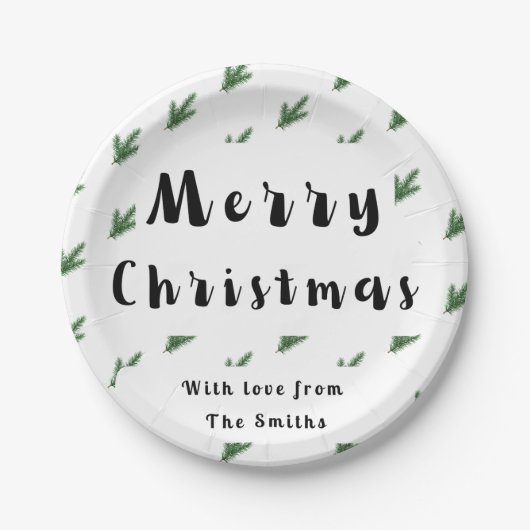 Pine Tree Christmas thema papier bord (Voorkant)