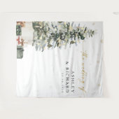 Pine Tree Christmas Wedding Achtergronden Wandkleed (Voorkant (horizontaal))