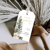Pine Tree Christmas Wedding Gift Labels Cadeaulabel