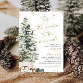 Pine Tree Christmas Wedding Kaart