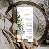 Pine Tree Christmas Wedding Menu