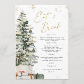 Pine Tree Christmas Wedding Menu (Voorkant)