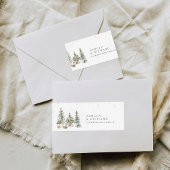 Pine Tree Christmas Wedding Retour Adres Label