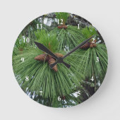 Pine Tree Clock Ronde Klok (Voorkant)