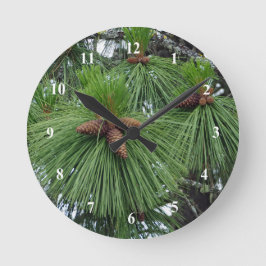 Pine Tree Clock Ronde Klok