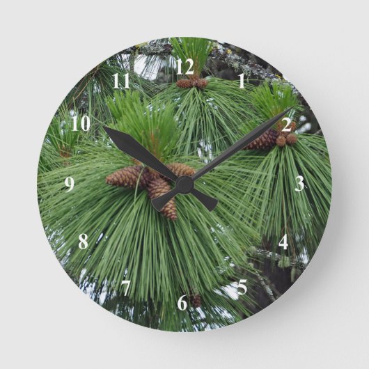Pine Tree Clock Ronde Klok (Voorkant)