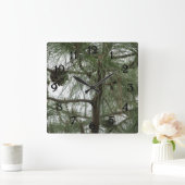Pine Tree Clock Vierkante Klok (Huis)