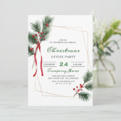 Pine Tree Corporate Kerstfeestdag Kaart (Staand voorkant)