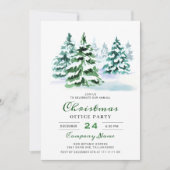 Pine Tree Corporate Kerstfeestdag Kaart (Voorkant)