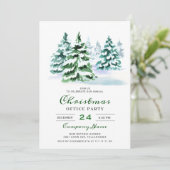 Pine Tree Corporate Kerstfeestdag Kaart (Staand voorkant)