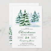 Pine Tree Corporate Kerstfeestdag Kaart (Voorkant / Achterkant)