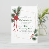 Pine Tree Corporate Kerstfeestdag Kaart (Staand voorkant)