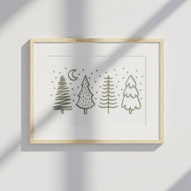 Pine Tree Cottagecore Farmhouse Modern Winter
