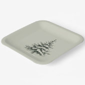 Pine Tree Covered with snow Papieren Bordje (Gebogen)