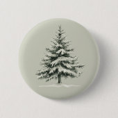 Pine Tree Covered with snow Ronde Button 5,7 Cm (Voorkant)