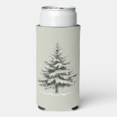 Pine Tree Covered with snow Seltzer Blikjeskoeler (Seltzer Achterkant)