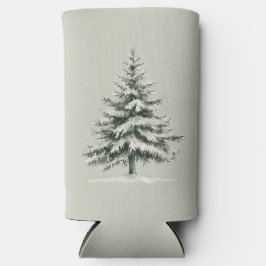 Pine Tree Covered with snow Seltzer Blikjeskoeler
