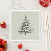 Pine Tree Covered with snow Servet (Insitu)