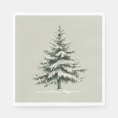 Pine Tree Covered with snow Servet (Voorkant)